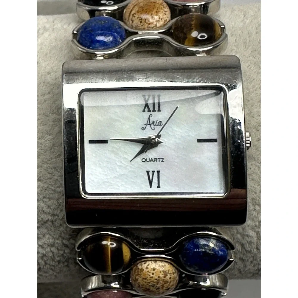 Aria Ladies MOP Gemstone Watch New‎ Battery 27MM 6.5